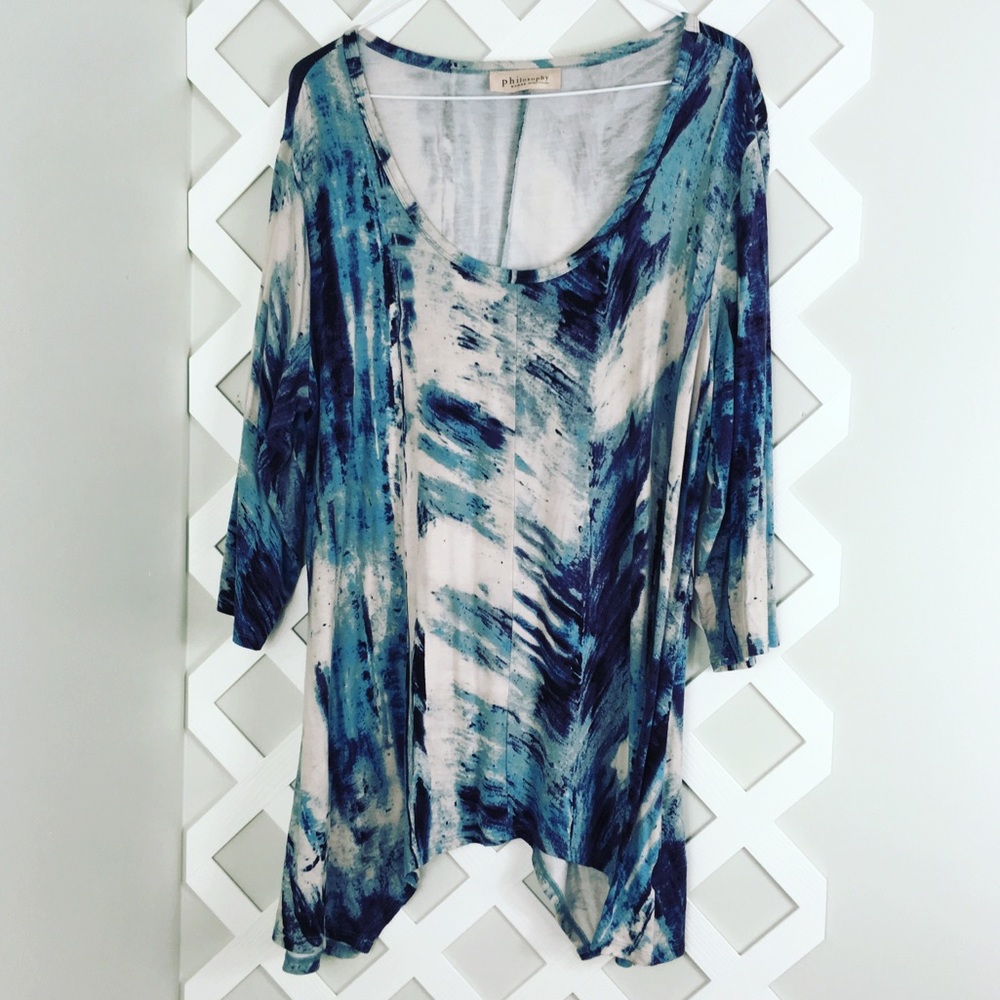 Philosophy Boho Tie Dyed Shirt Blouse